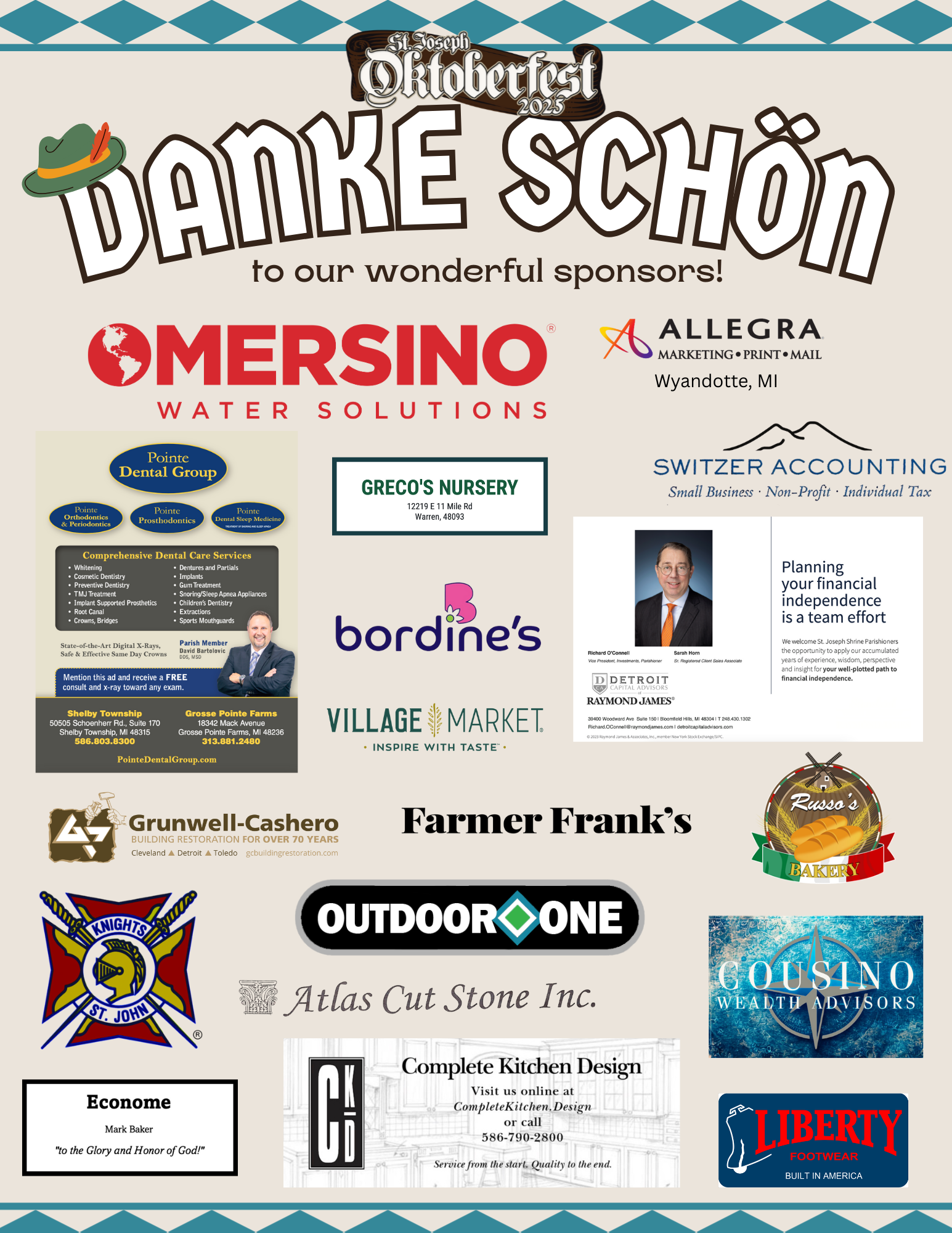 2025 Oktoberfest Thank You Sponsors Flyer